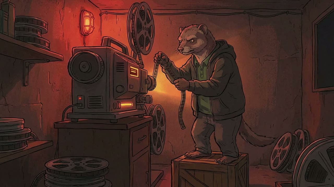 INT. MOVIE THEATRE - PROJECTION BOOTH.